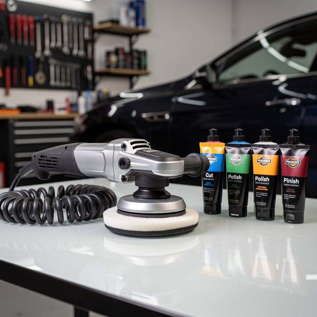 Car polishing machine and professional polishing pastes